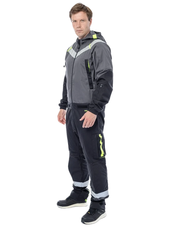 Летний комбинезон KS 503, серый/черный