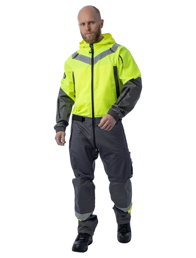 Летний комбинезон KS 503, желтый/серый