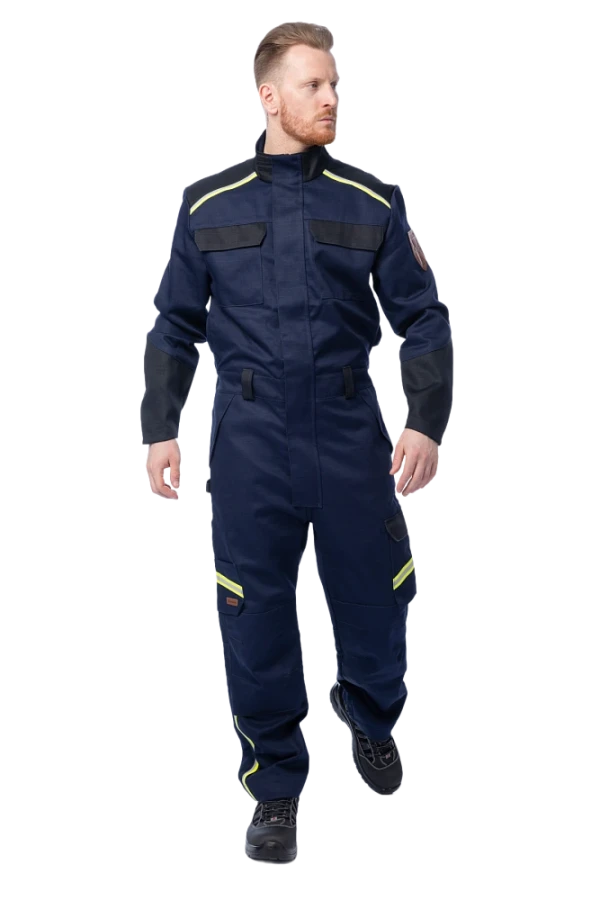 Комбинезон сварщика 1 класса FS 58-01, т.синий/черный